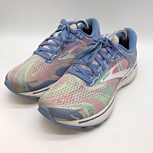 Brooks Ghost 14 Unity Running Shoes Women's 7 Blue & Pink Low Athletic Sneakers - Picture 3 of 11